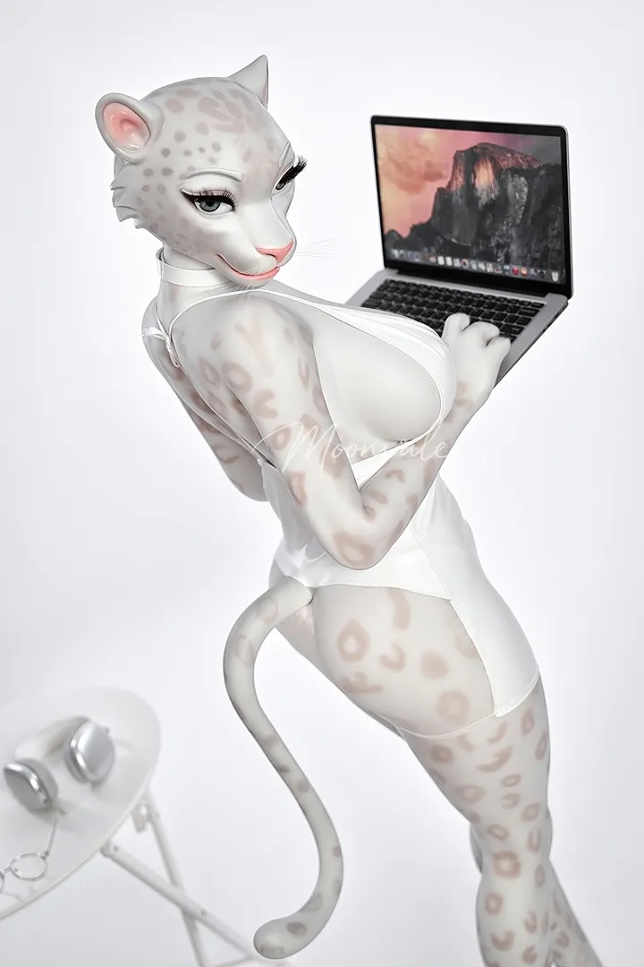 165cm (5ft5) D-Cup Realistic Furry Silicone Sex Doll Velara, Movable Jaw | Moonvale Doll
